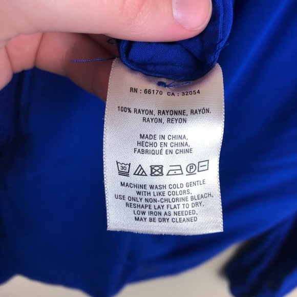 Maeve Anthropologie Blue Islet Button Down Pocket Blouse - Picture 6 of 6